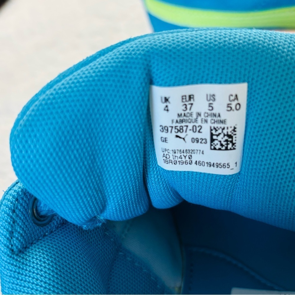 Puma Fenty x Creeper Phatty Speed Blue/Lime Suede Unisex Sneakers EU 37 US W6 M5 - Picture 11 of 12